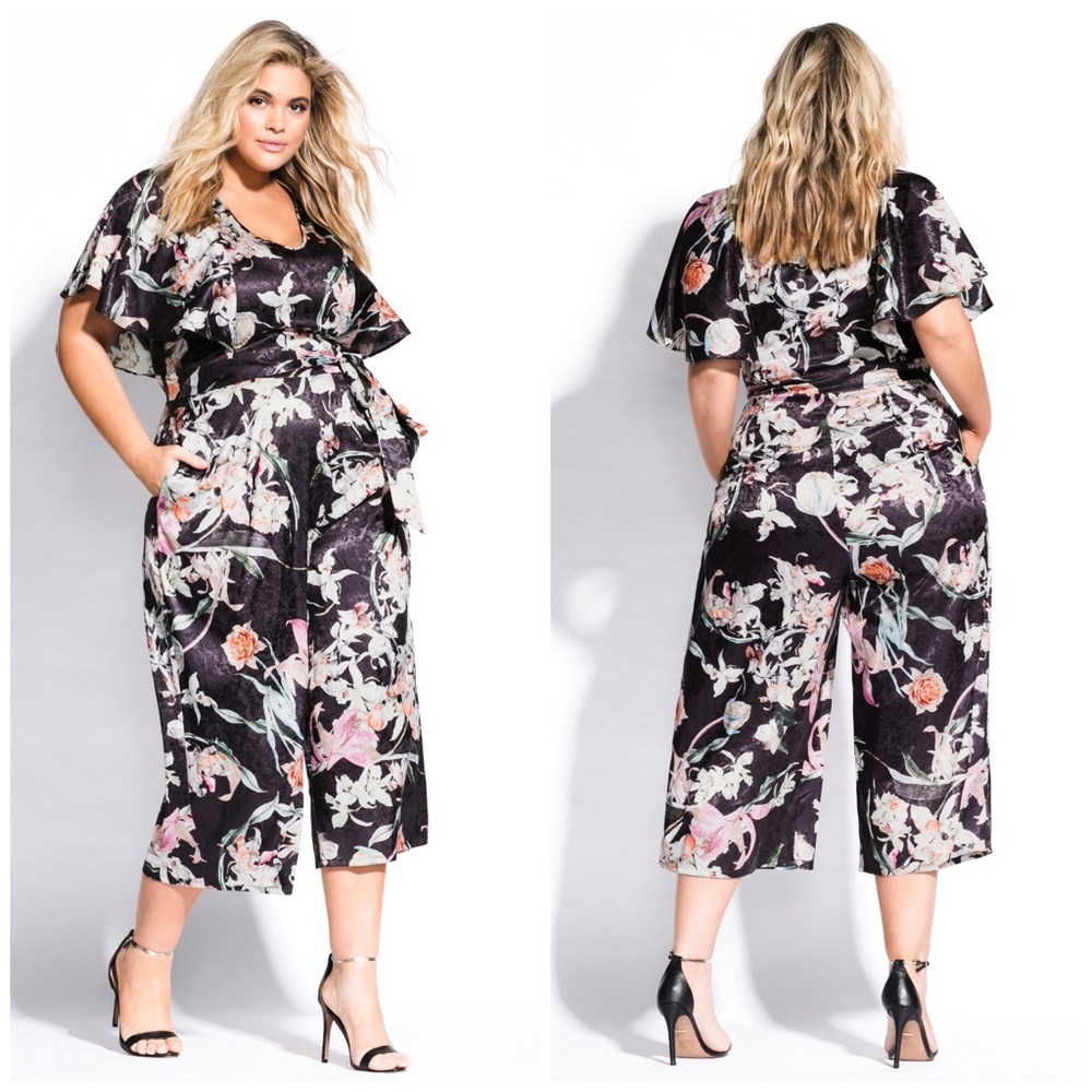NEW | City Chic Midnight Floral Jumpsuit